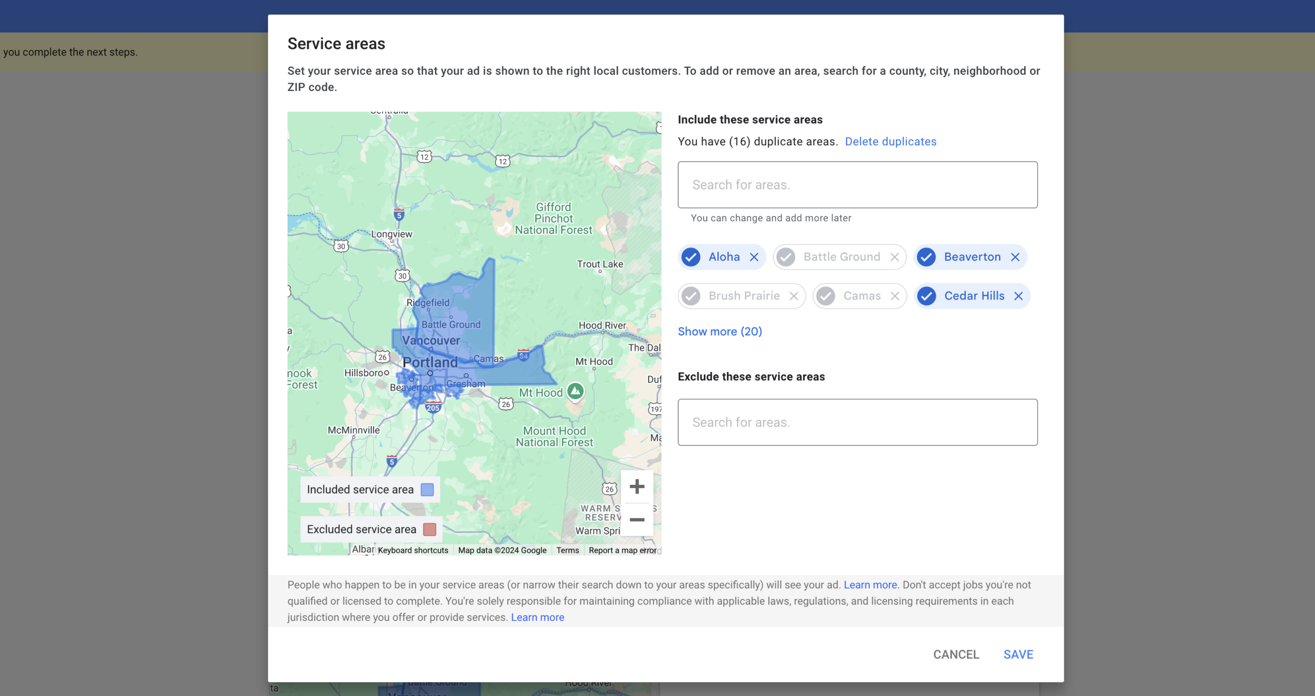 How to Add, Remove, & Exclude Service Areas in Google Local Services Ads